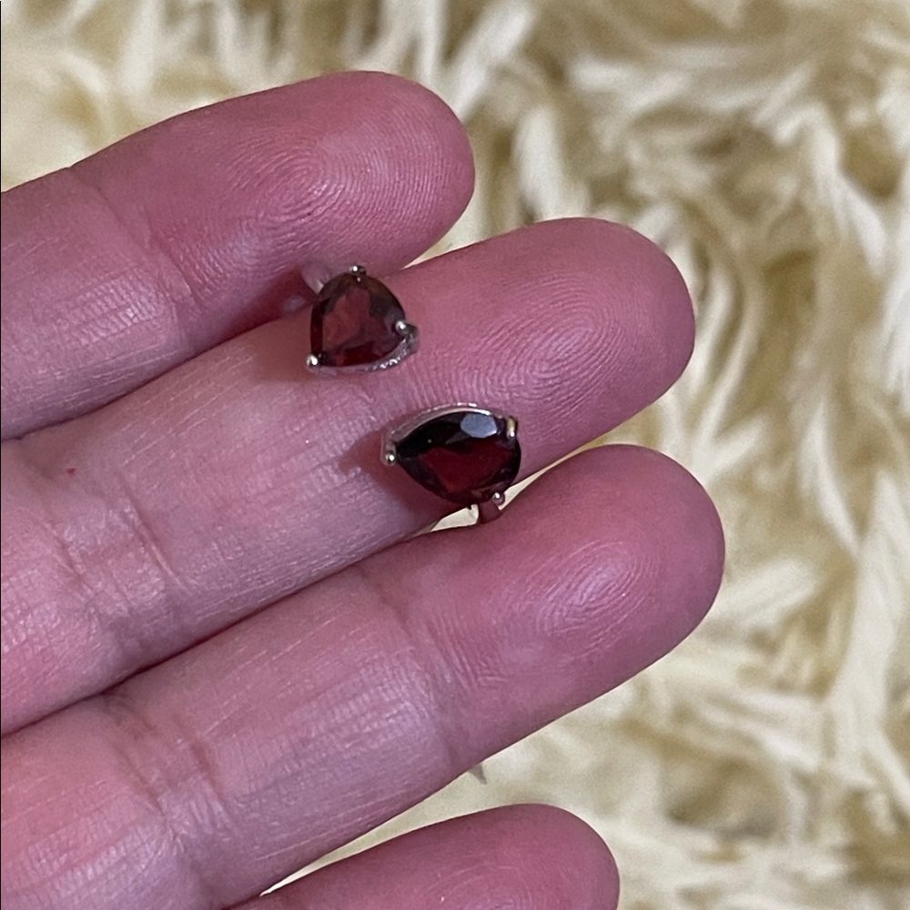 NWT Natural Red Garnet in 925 Silver Ring Adjustable size from 6 onwards